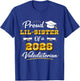 Proud Lil Sister of A 2026 Valedictorian Graduation Graduate T-Shirt - T-Shirt | Royal