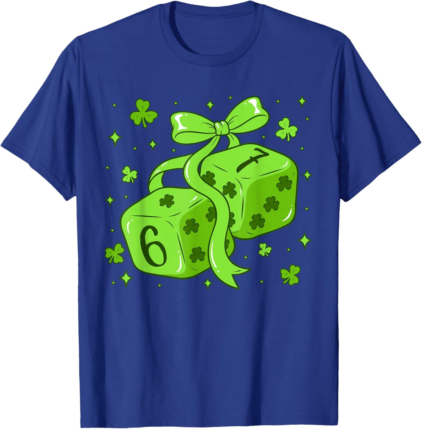 Six Seven Dice 67 St Patricks Day Meme Women Girls Kids T-Shirt - T-Shirt | Royal
