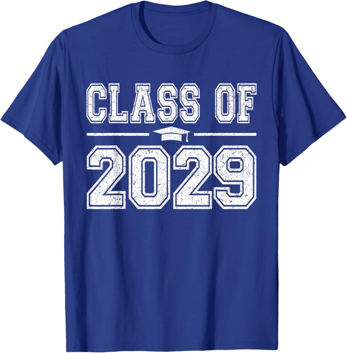 Class of 2029 Kindergarten Grow With Me Kinder Graduation T-Shirt - T-Shirt | Royal