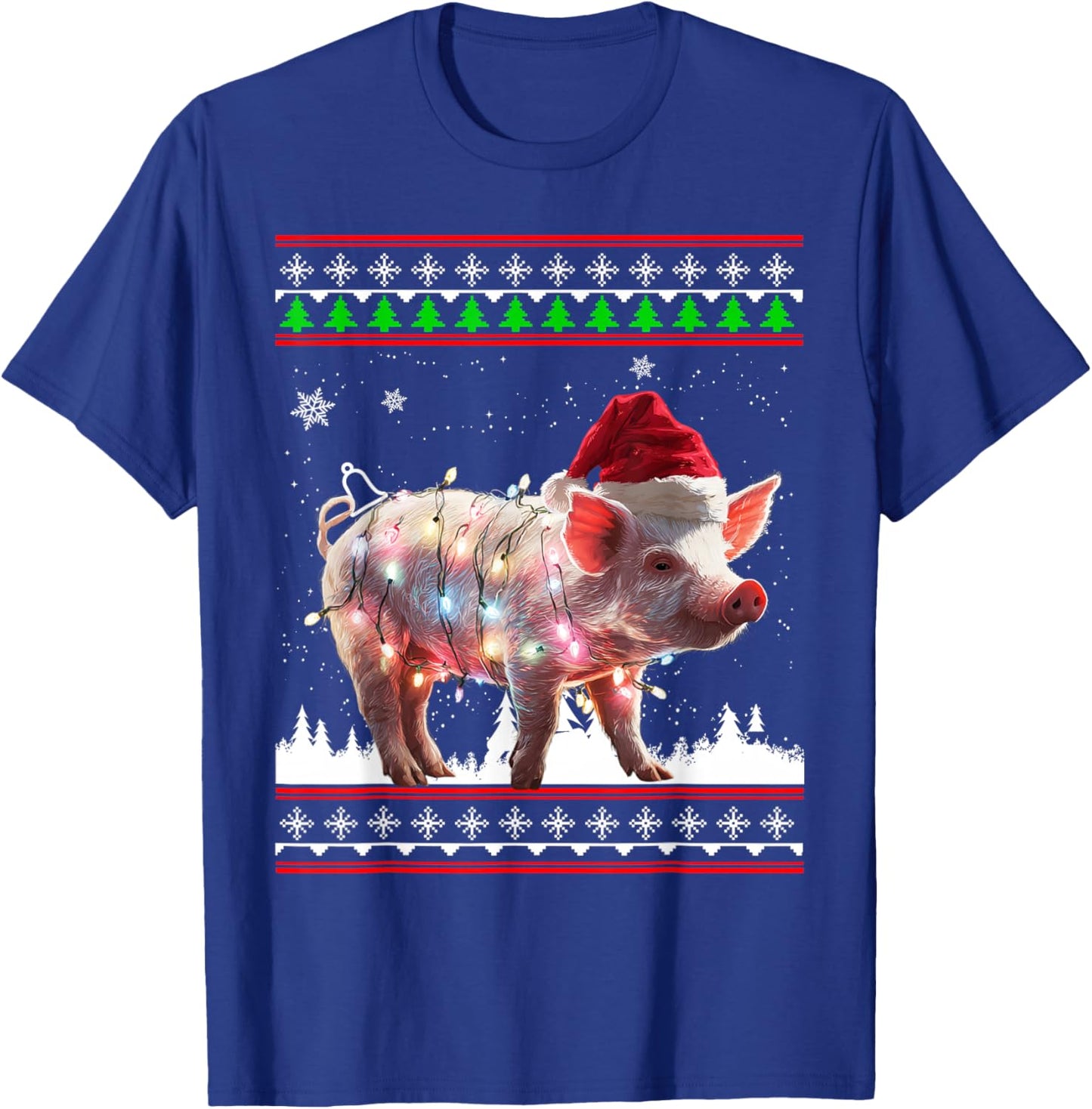 Funny Ugly Christmas Santa Pig T-Shirt - T-Shirt | Royal