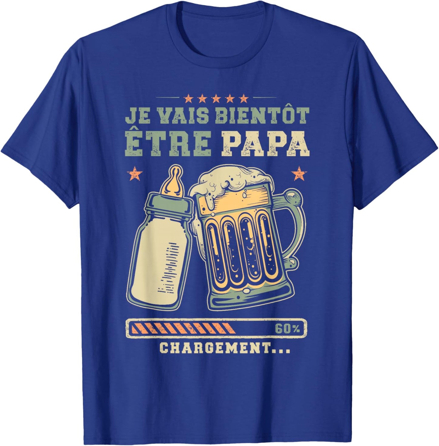 Announcement Future Dad Baby Loading Soon Dad T-Shirt - T-Shirt | Royal