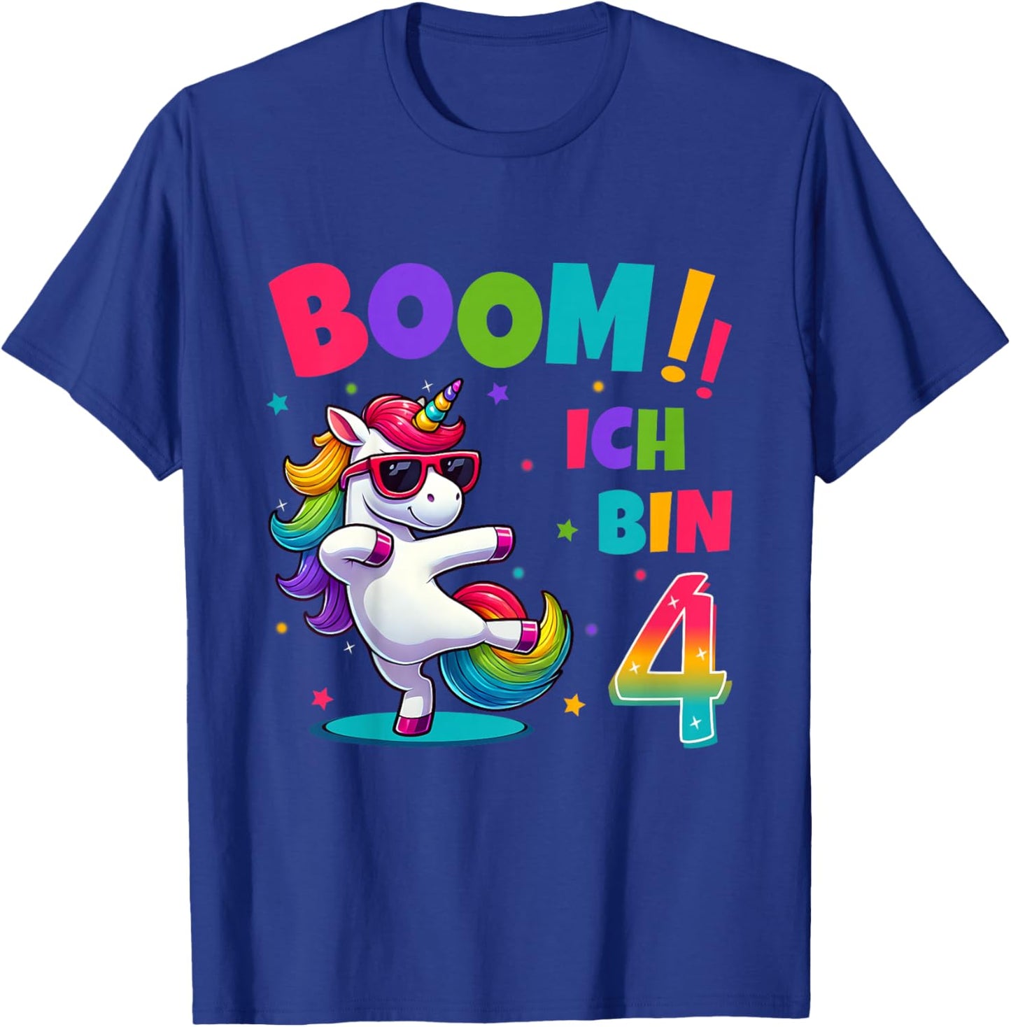 4 Geburtstag Junge Mädchen Party Outfit Einhorn Geschenke T-Shirt - T-Shirt | Royal