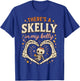 There's Skelly in My Belly Pregnant Funny Skeleton Halloween T-Shirt - T-Shirt | Royal