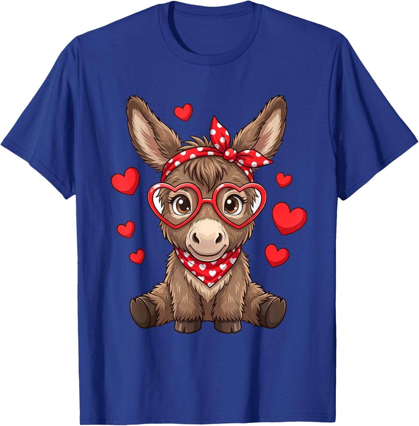 Cute Little Hearts for Donkey Lovers and Couples T-Shirt - T-Shirt | Royal