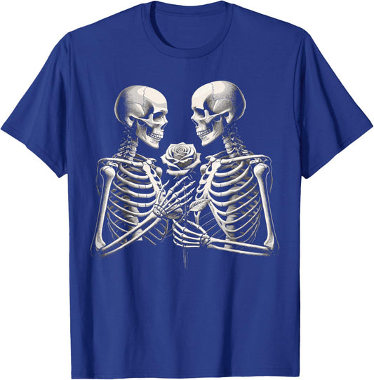 Skeleton Skull Love Goth Halloween T-Shirt - T-Shirt | Royal