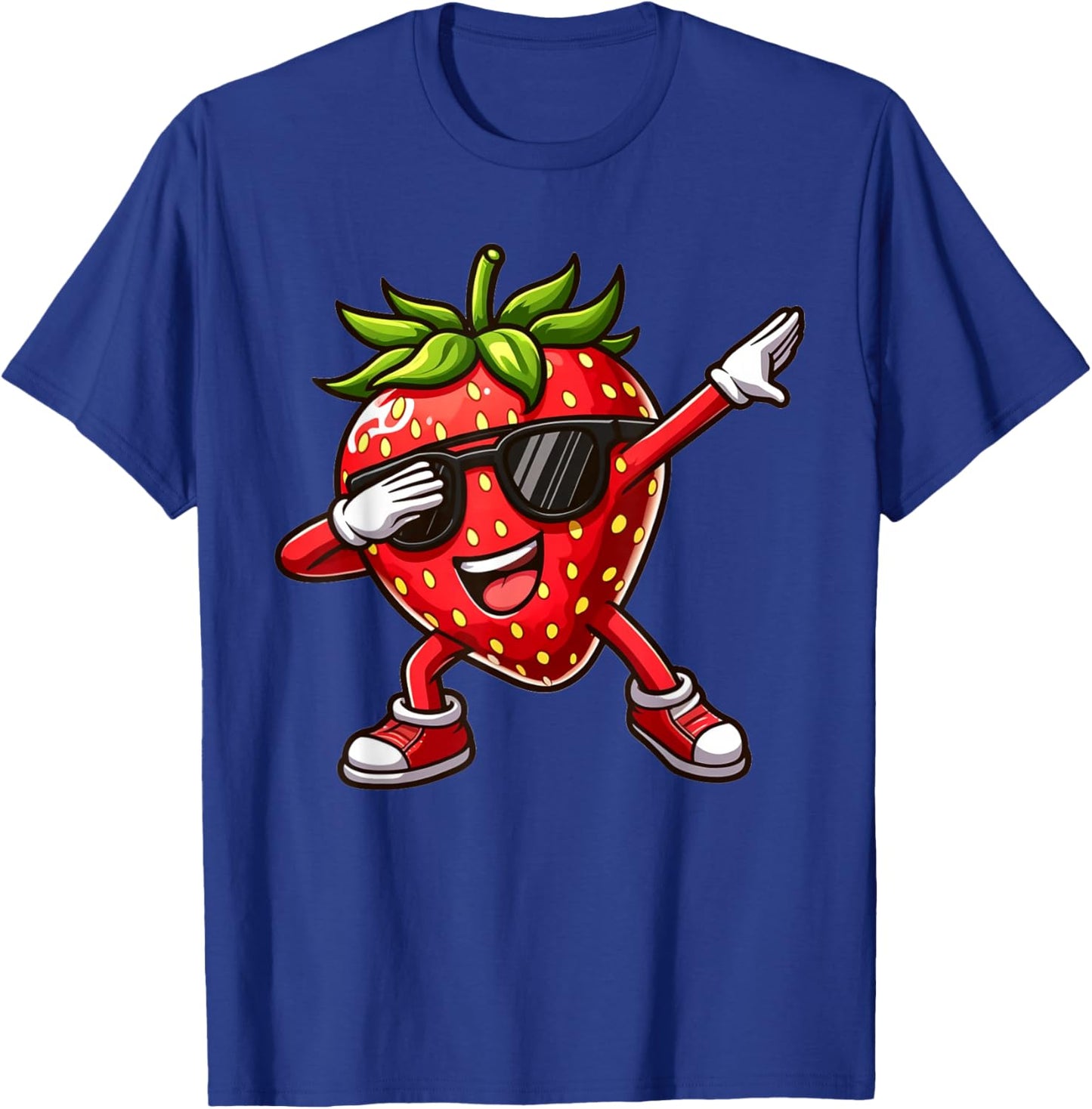 Dabbing rote Erdbeere | Lustige rote Beere mit Erdbeer T-Shirt - T-Shirt | Royal
