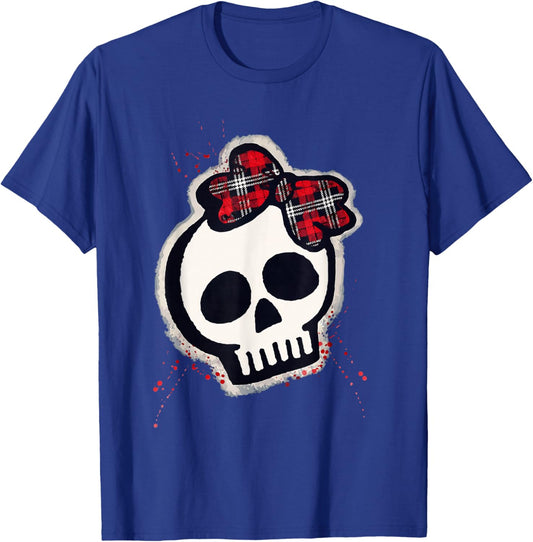 Punk Skull Cute Y2K Vintage Emo Scene T-Shirt - T-Shirt | Royal