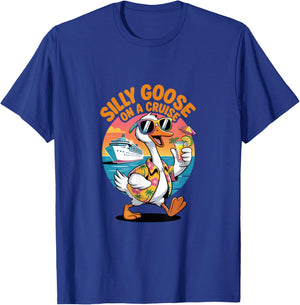 Silly Goose On A Cruise Matching Group Family T-Shirt - T-Shirt | Royal