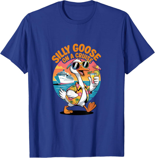 Silly Goose On A Cruise Matching Group Family T-Shirt - T-Shirt | Royal