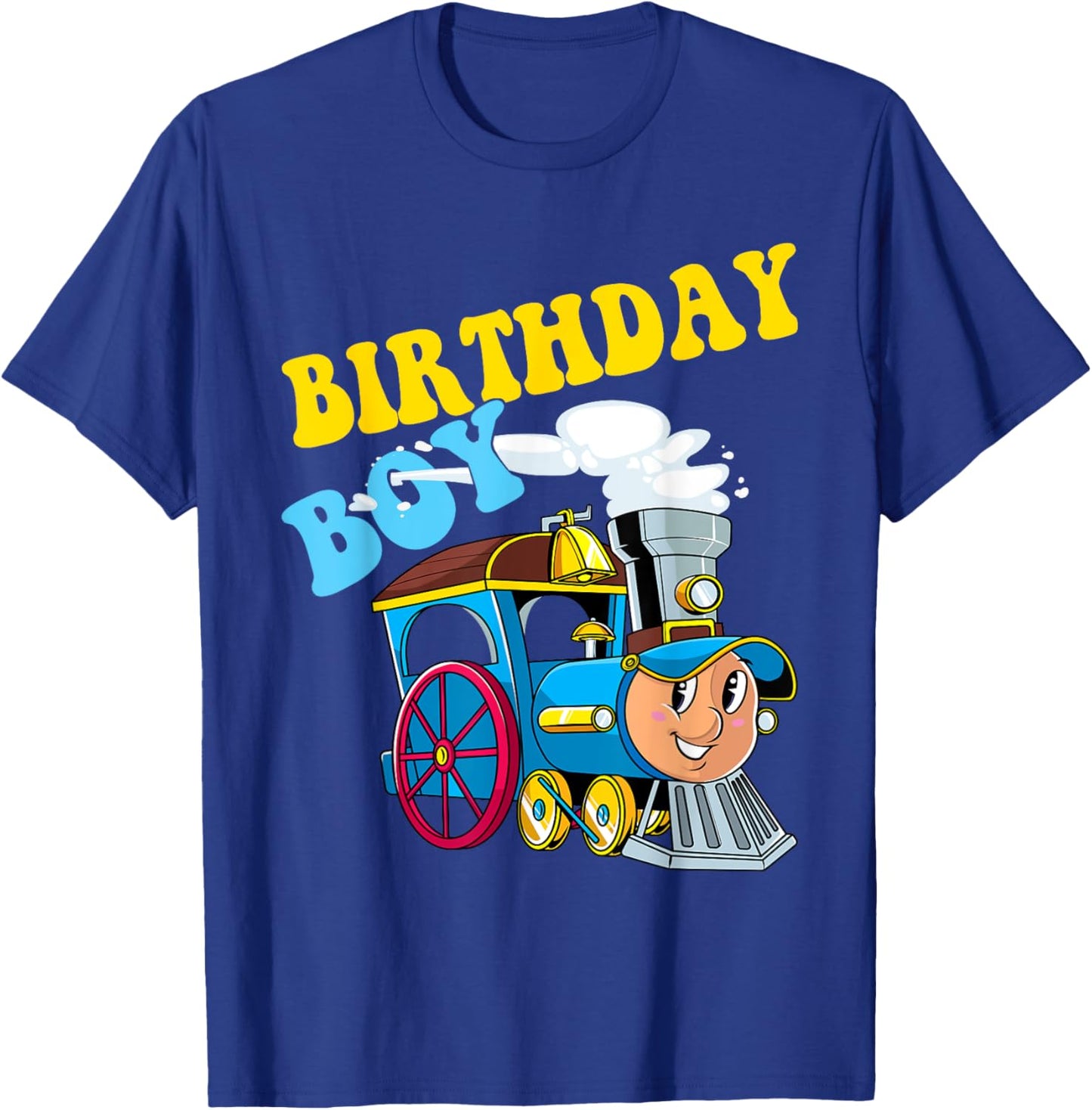 Birthday Boy Choo Choo Train Lovers Party Kids Toddlers T-Shirt - T-Shirt | Royal