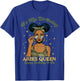 Birthday Aries Queen Camo Black Woman African Zodiac Afro T-Shirt - T-Shirt | Royal