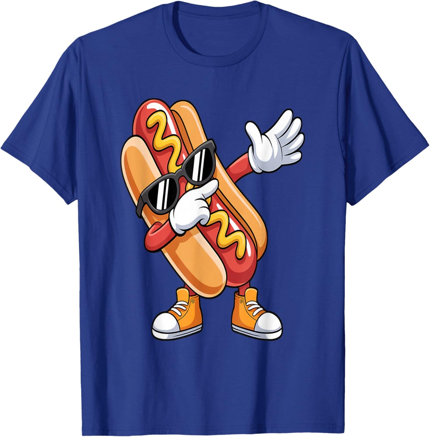 Dabbing Hotdog Dab Dance for Hotdog Lovers T-Shirt - T-Shirt | Royal