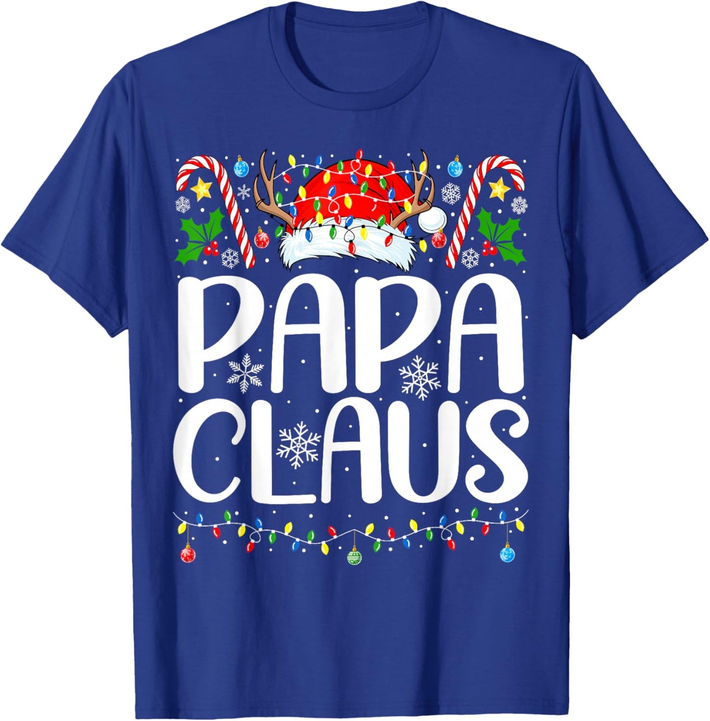 Papa Claus Christmas Dad Xmas Matching Family Christmas T-Shirt - T-Shirt | Royal