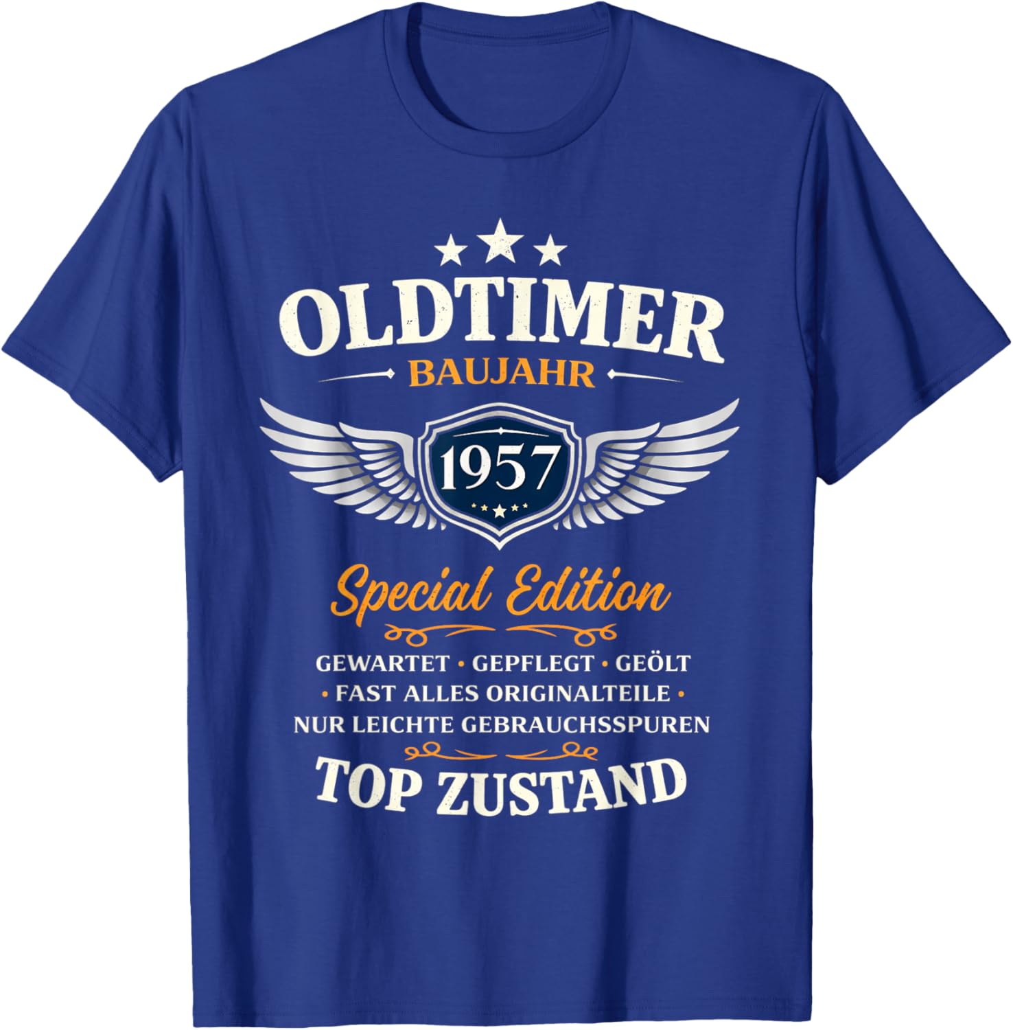 69. Geburtstag Geschenk Mann Frau Vintage Oldtimer 1957 T-Shirt - T-Shirt | Royal