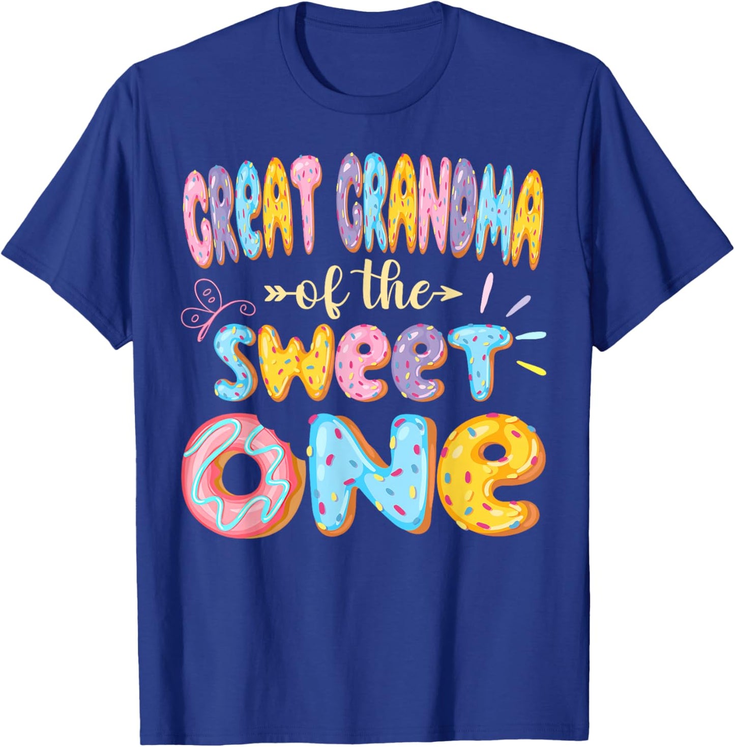 Great Grandma Of The Sweet One 1St Birthday Girl Donut T-Shirt - T-Shirt | Royal