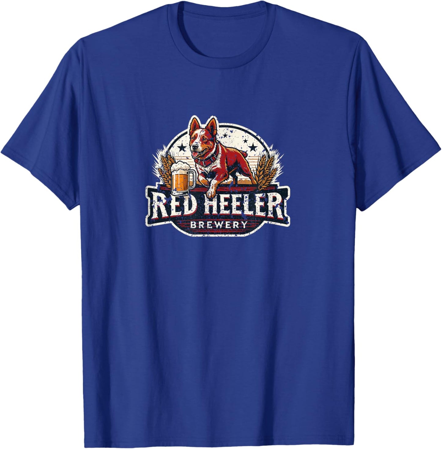 Red Heeler Brewery distressed Vintage Style Cattle Dog Women T-Shirt - T-Shirt | Royal