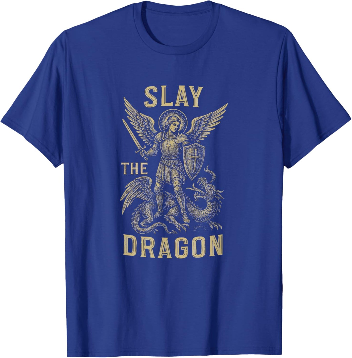 St. Michael The Archangel Catholic Graphic T-Shirt - T-Shirt | Royal