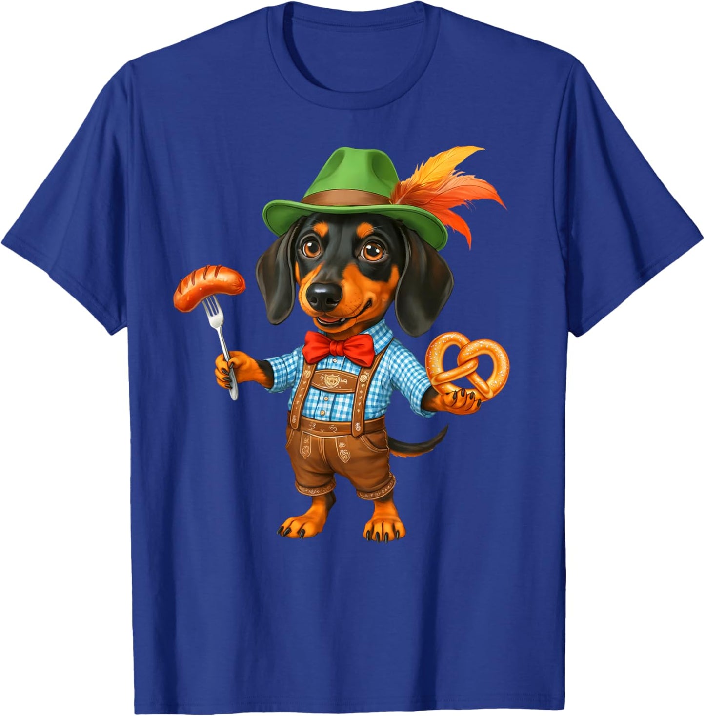Oktoberfest Dachshund Cute Sausage Dog German Men Women Kids T-Shirt - T-Shirt | Royal
