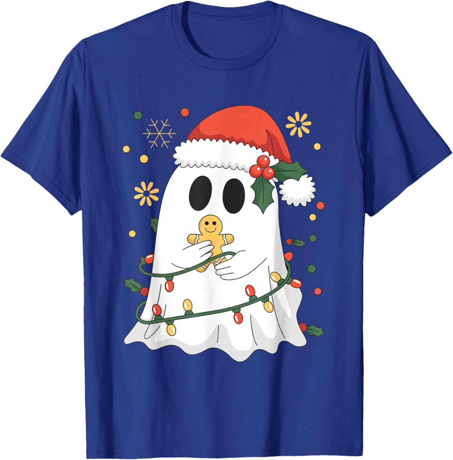 Ghost Christmas Santa Spooky Christmas T-Shirt - T-Shirt | Royal