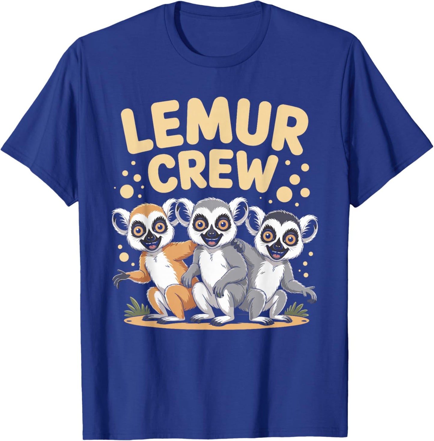 Lemur Crew Funny Cartoon Jungle Primate Kids Birthday Party T-Shirt - T-Shirt | Royal