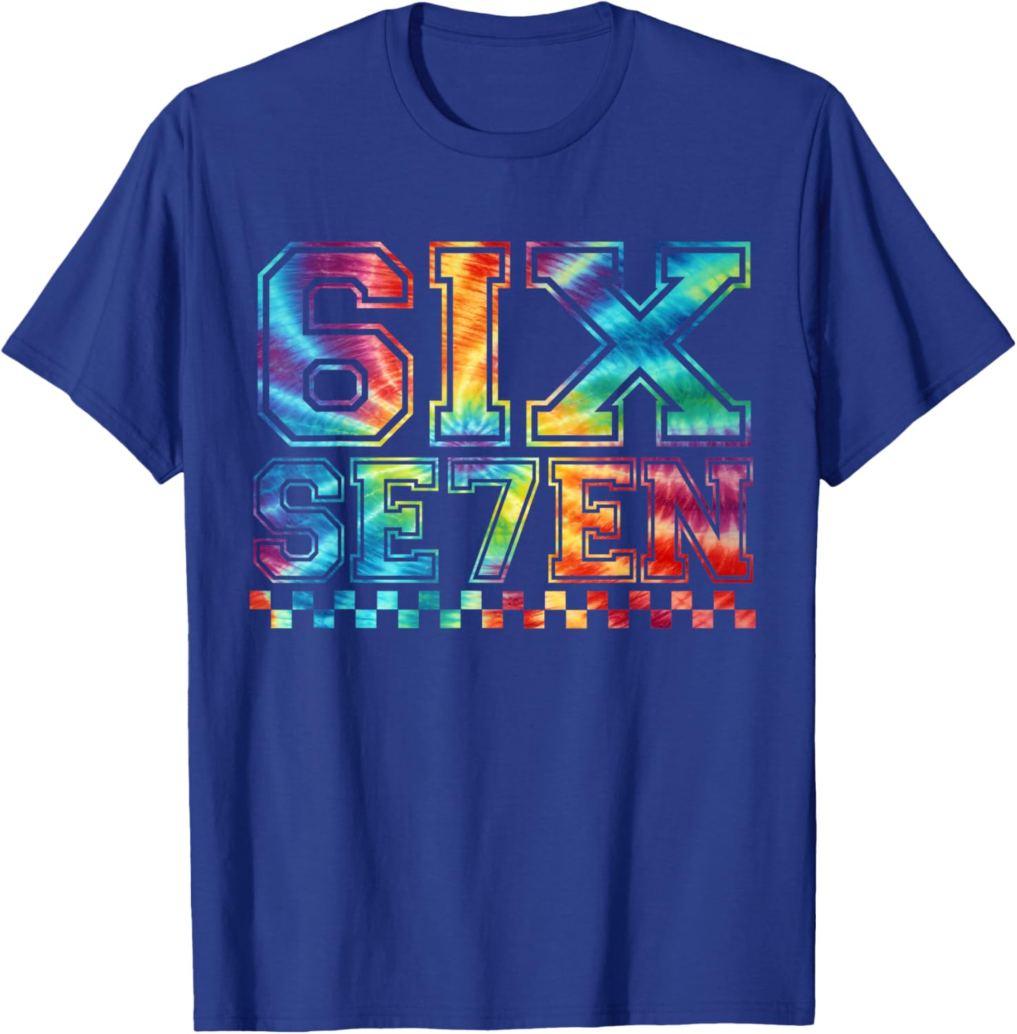 67 Tie Dye Graphic 6 7 Boys Girls Six Seven Kids Men Women T-Shirt - T-Shirt | Royal