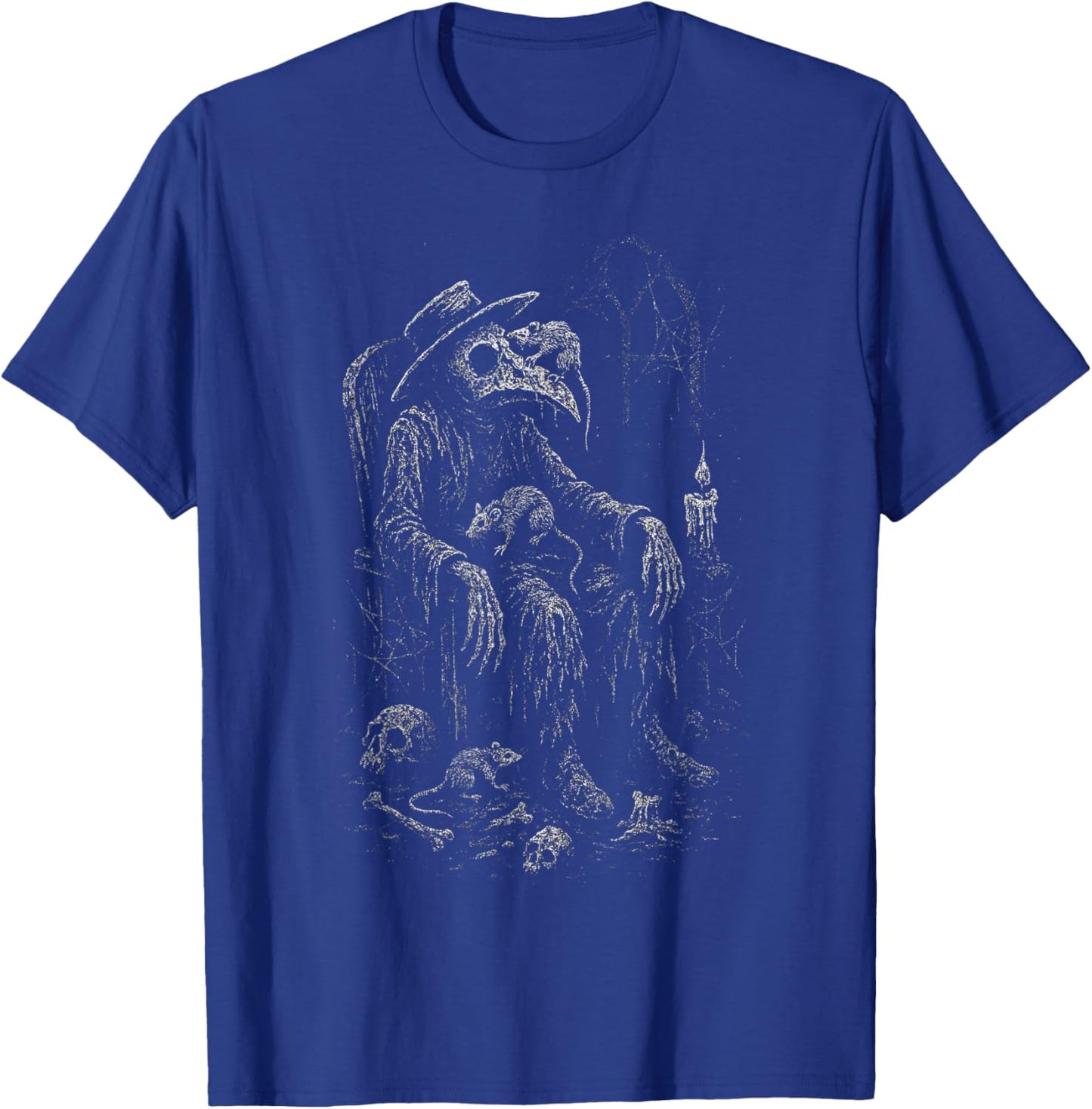 Plague Doctor Rats Horror Emo Goth Alt Deathcore Dark Art T-Shirt - T-Shirt | Royal