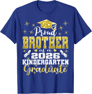 Proud Brother of Kindergarten Graduate 2026 Graduation T-Shirt - T-Shirt | Royal