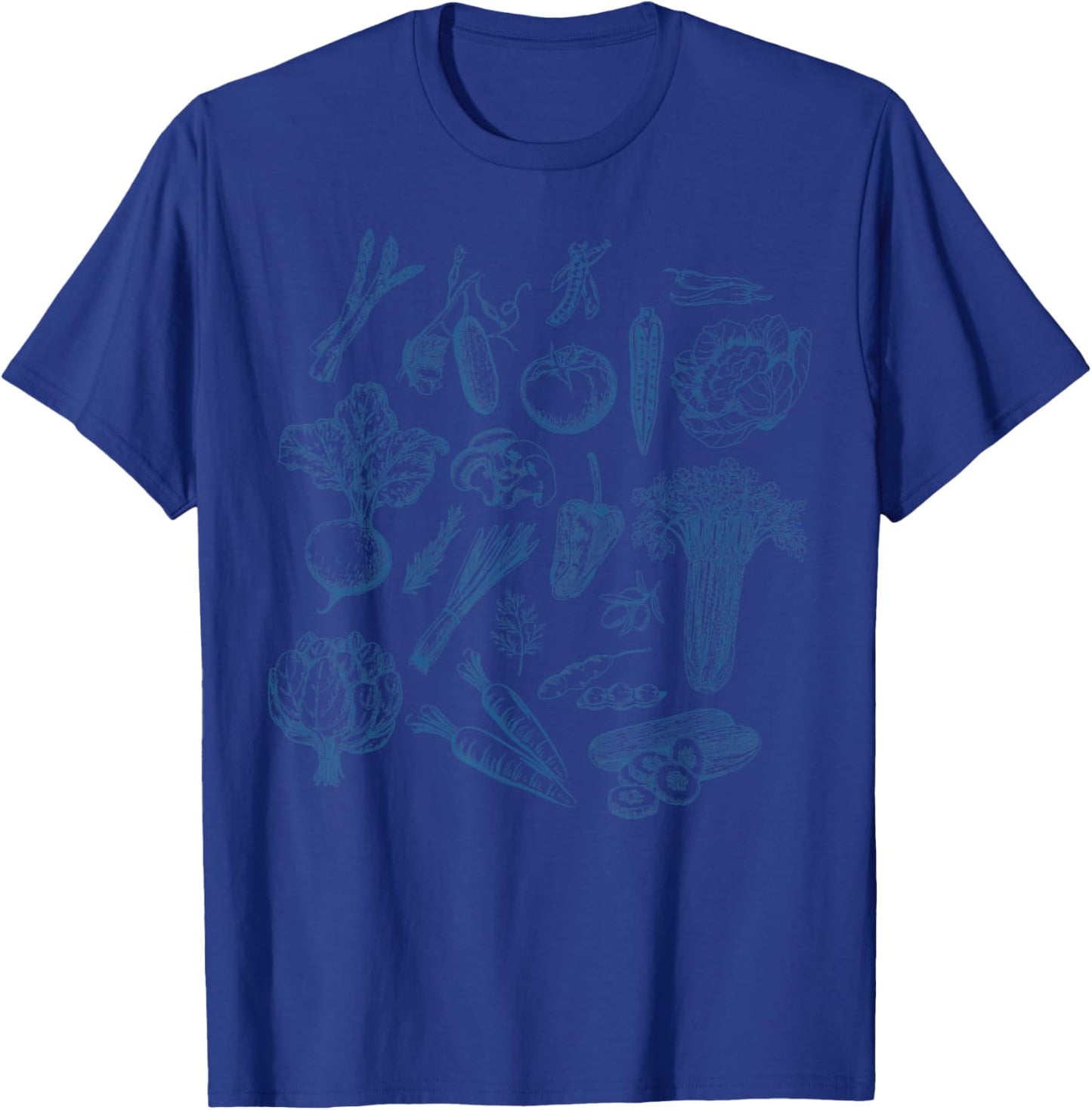 Vintage 90s Tattoo Gardening Vegetable Veggie Lovers T-Shirt - T-Shirt | Royal