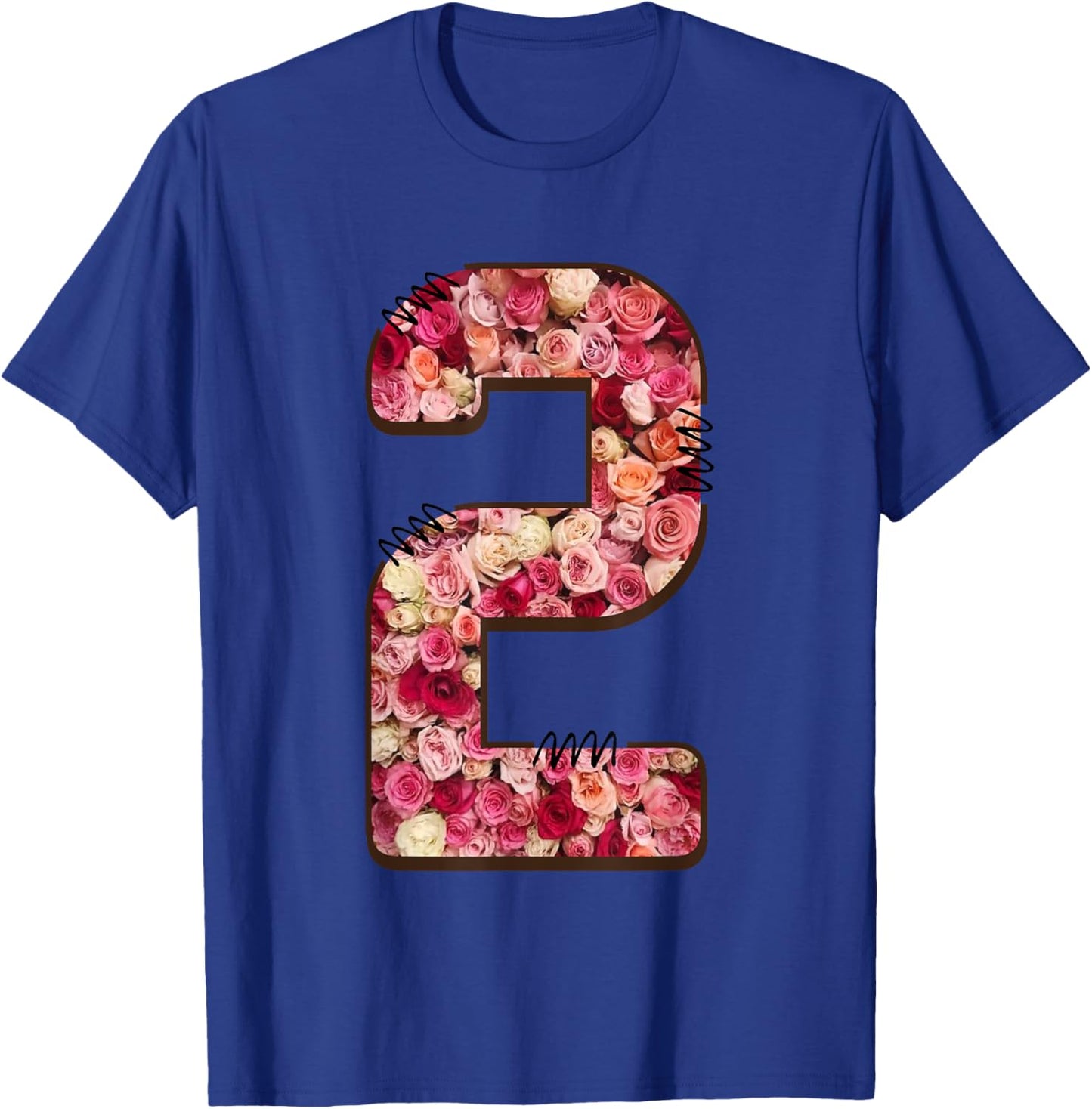 Floral Rose Number Two T-Shirt - T-Shirt | Royal