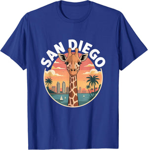 San Diego Giraffe Cute Animal City Zoo My T-Shirt - T-Shirt | Royal