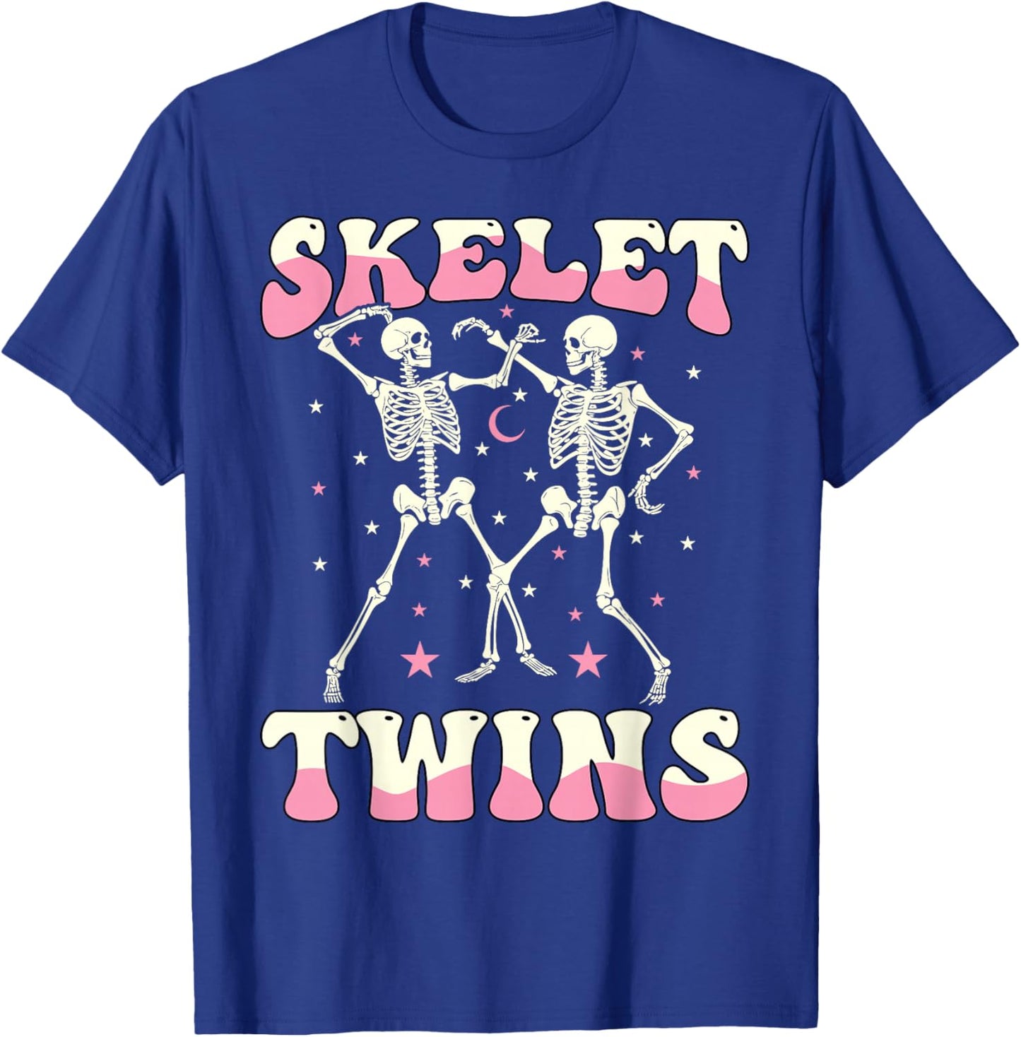Skeletwins Dancing Skeletons Matching Halloween Twin Girls T-Shirt - T-Shirt | Royal