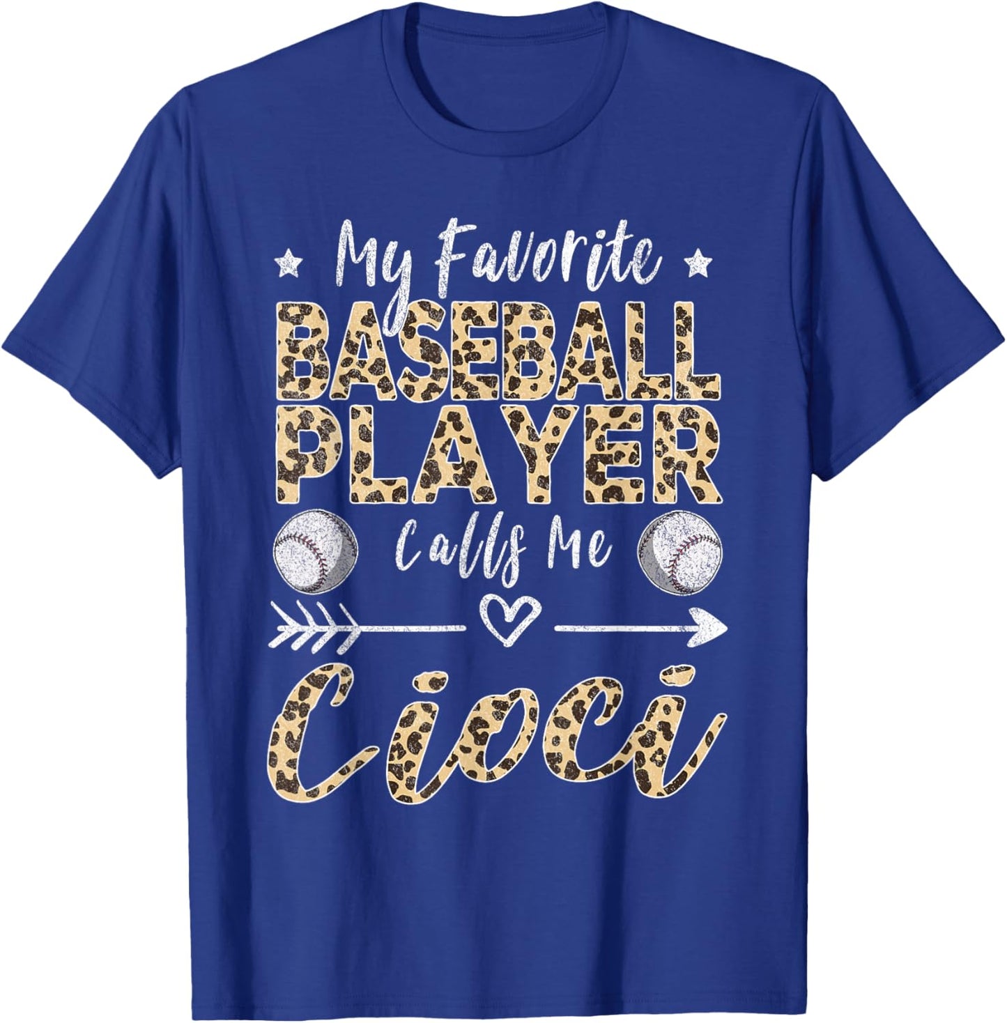 My Favorite Baseball Player Calls Me Cioci Polish Aunt T-Shirt - T-Shirt | Royal