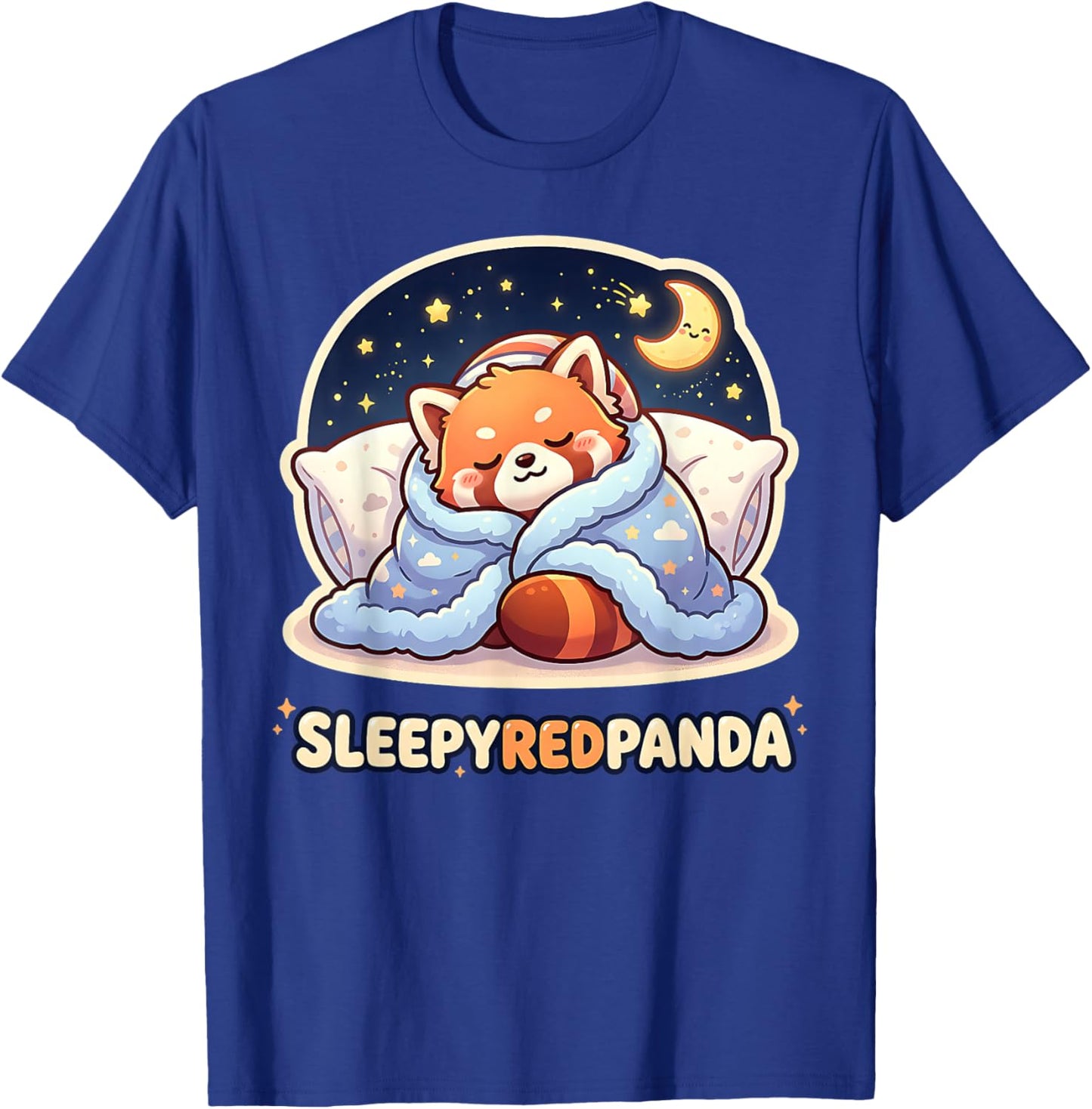Sleepy Red Panda Pajamas Cute Wild Animal Design T-Shirt - T-Shirt | Royal