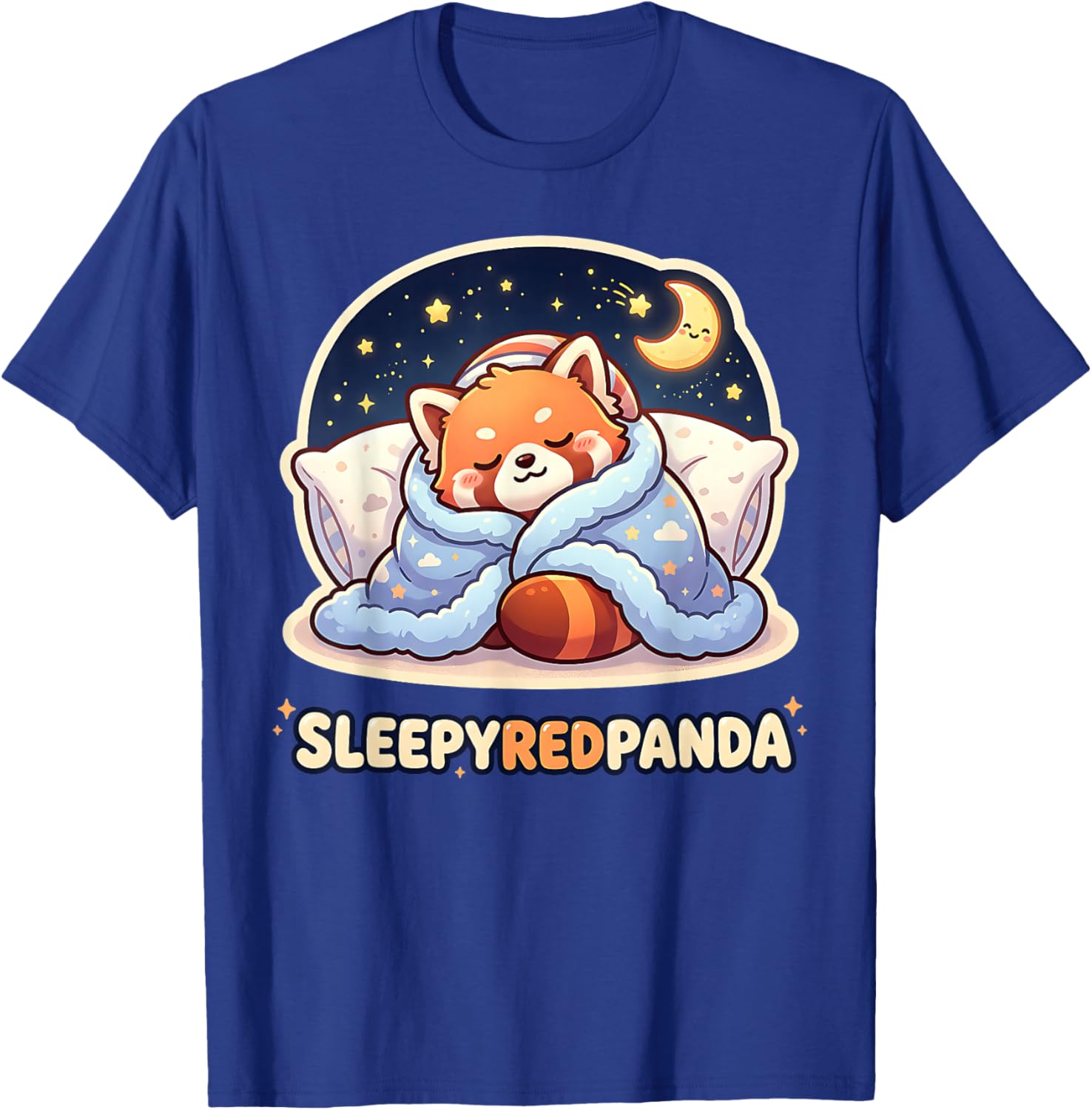 Sleepy Red Panda Pajamas Cute Wild Animal Design T-Shirt - T-Shirt | Royal