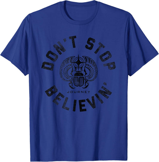 Journey Band Don't Stop Believin' Scarab Vintage Band T-Shirt - T-Shirt | Royal