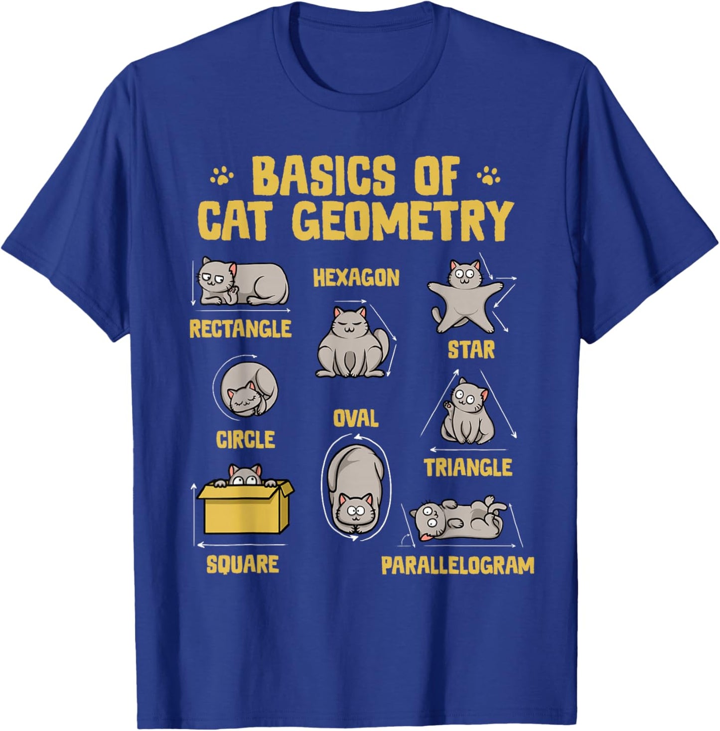 Amusant pour Chat - Géométrie - Mathématiques - Mathématiques - Propriétaire de Chat T-Shirt - T-Shirt | Royal