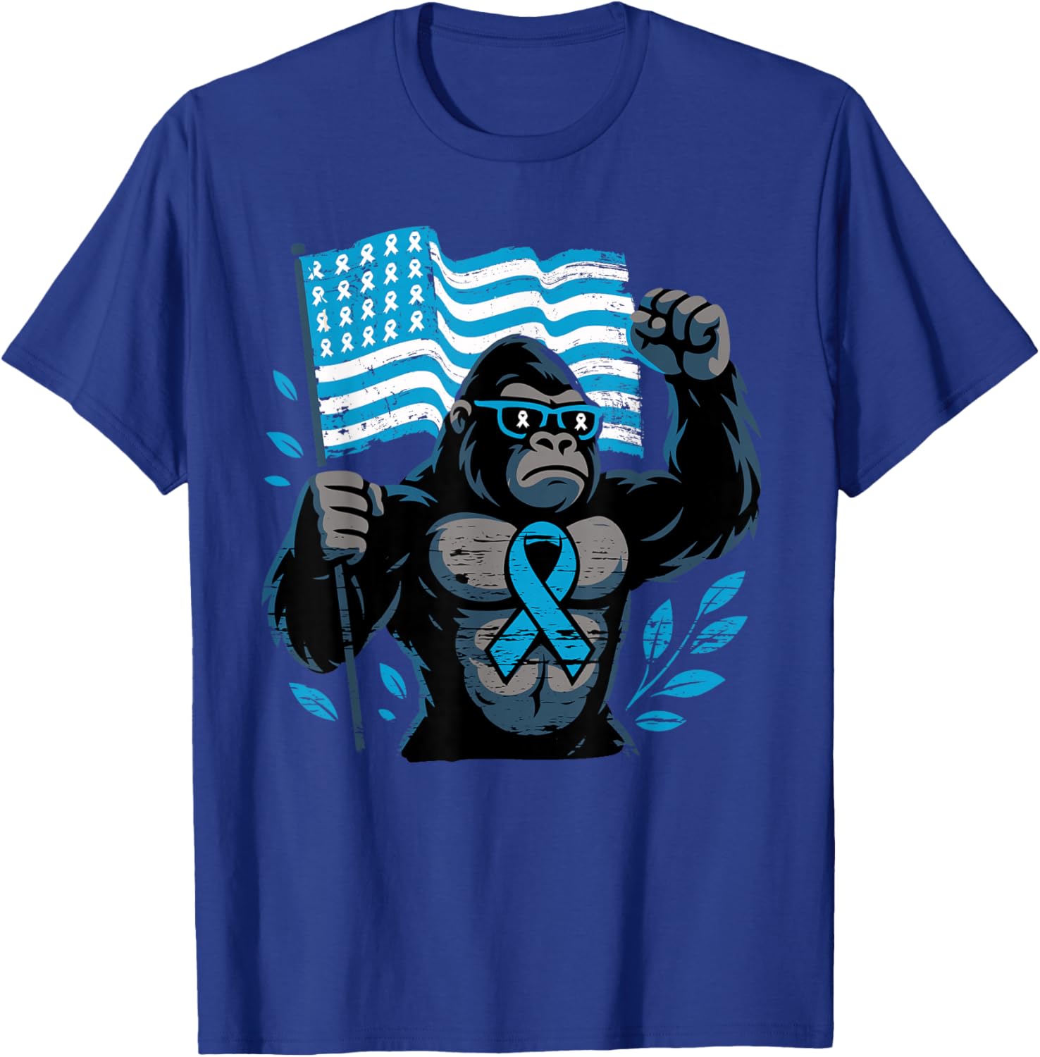 Bigfoot Survivor Prostate Cancer Awareness Warrior T-Shirt - T-Shirt | Royal