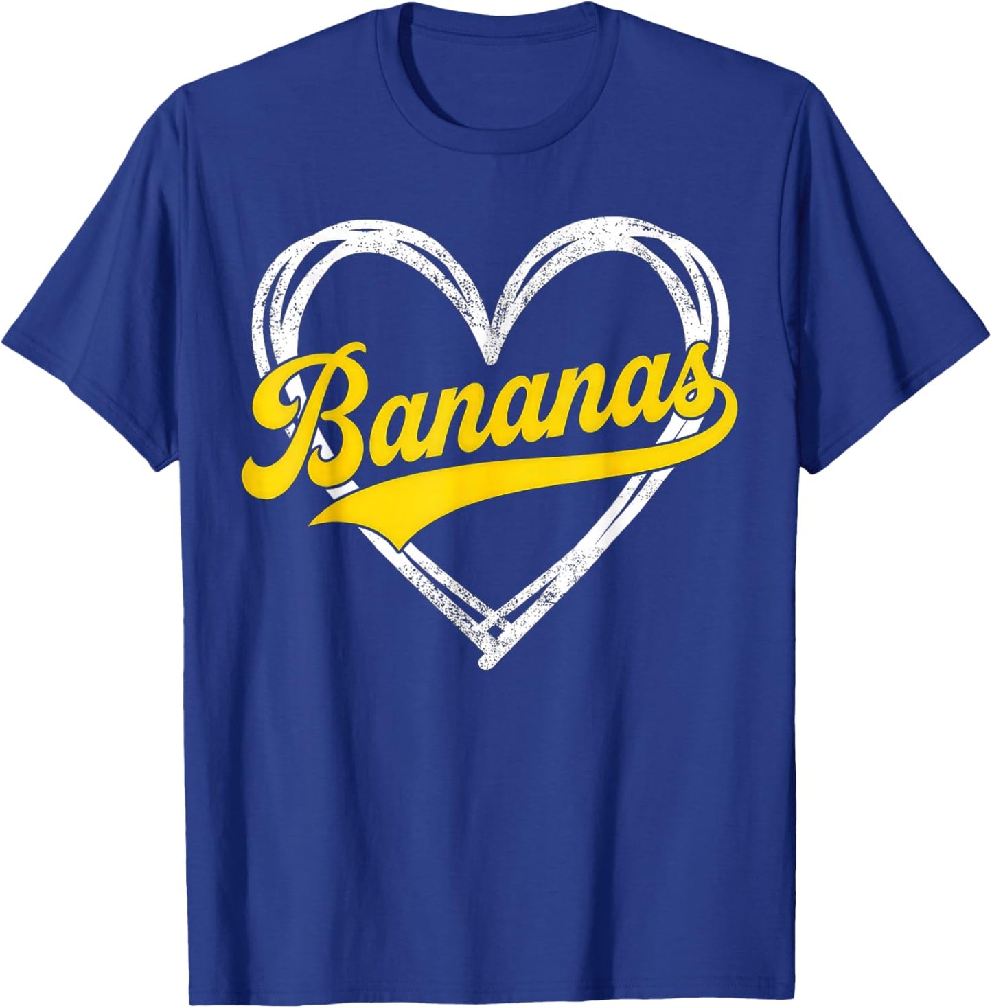 Banana Retro Humor Bananas Heart Classic Men Women Kids T-Shirt - T-Shirt | Royal