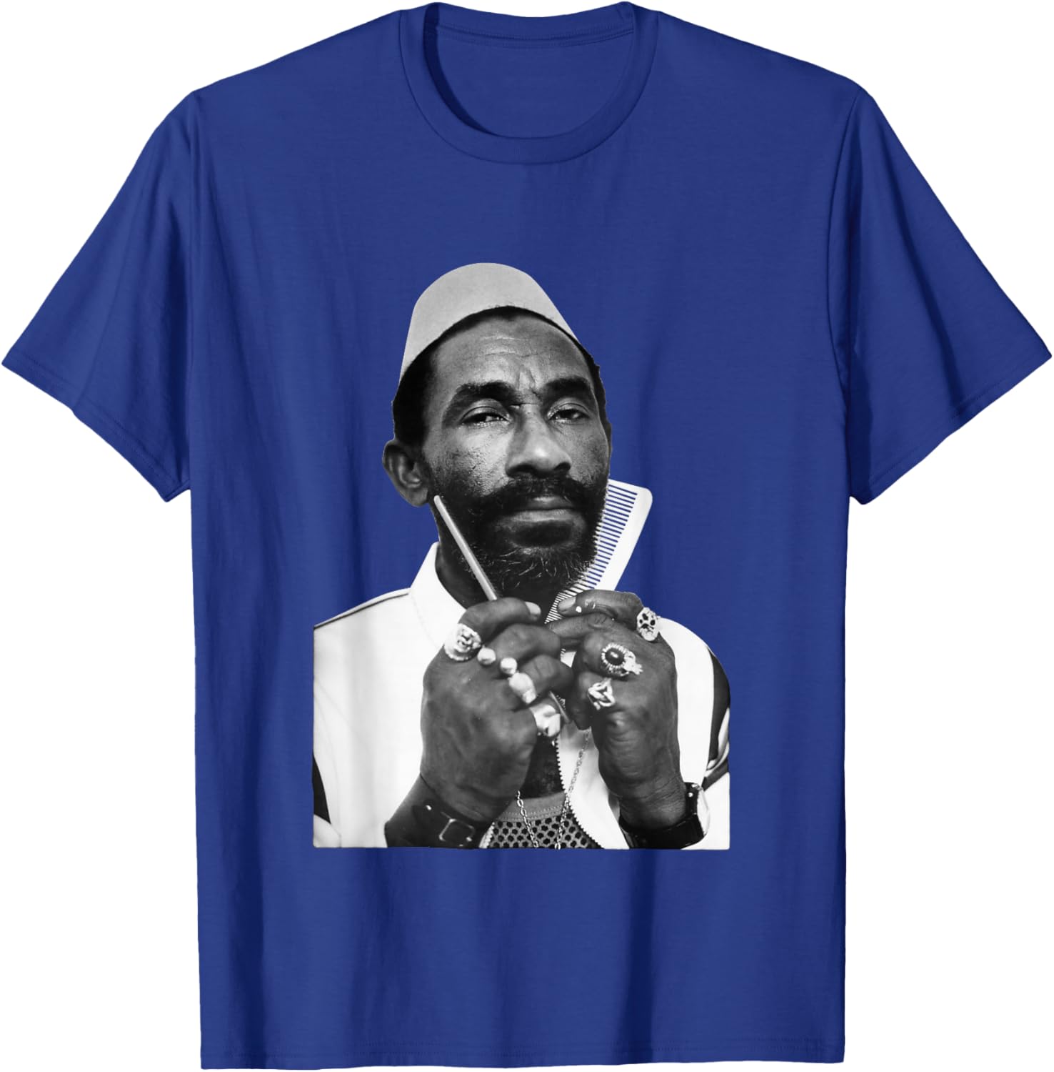 Jamaican Musician Lee Scratch Perry Hacienda Stephen Wright T-Shirt - T-Shirt | Royal