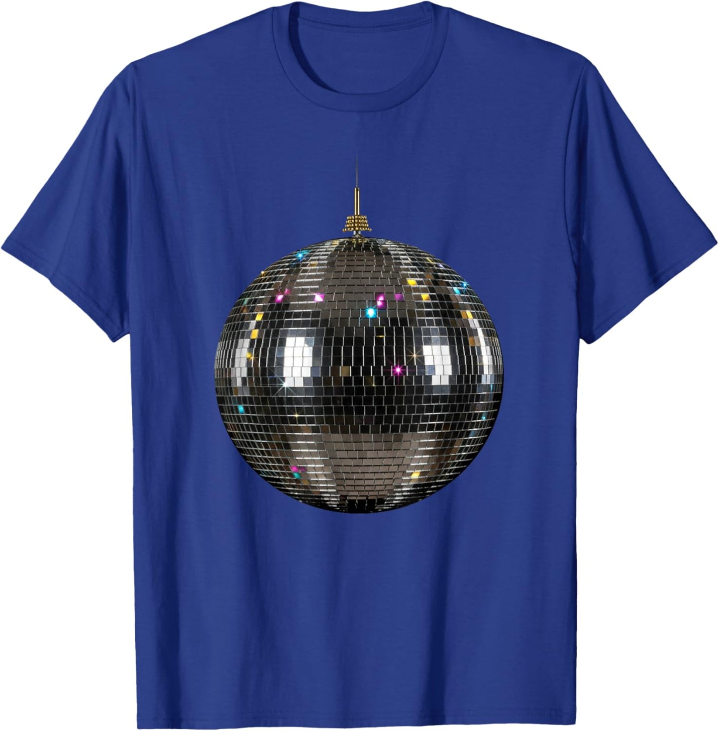 Silver Disco Ball Vintage Birthday Party Dance Retro T-Shirt - T-Shirt | Royal