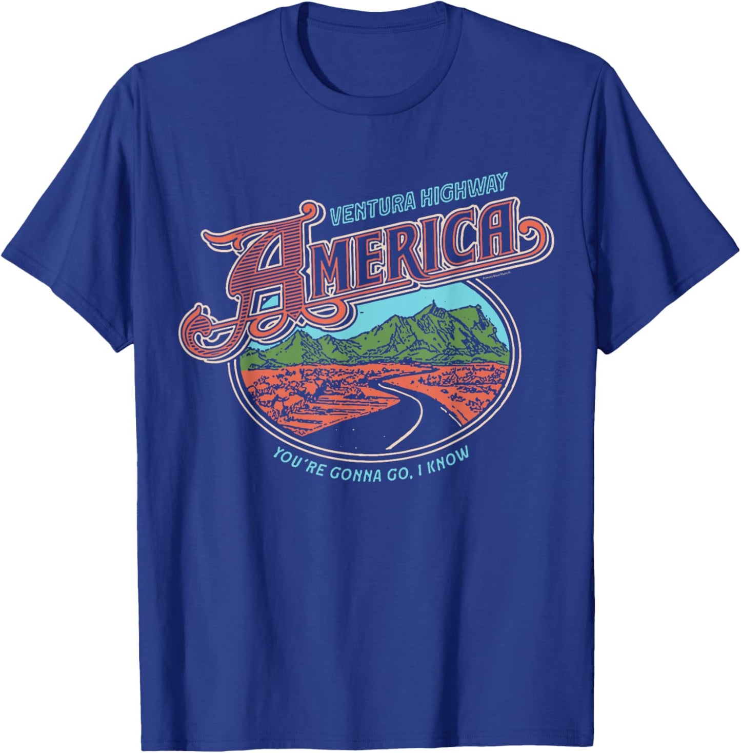 Official America the Band Ventura Highway T-Shirt - T-Shirt | Royal