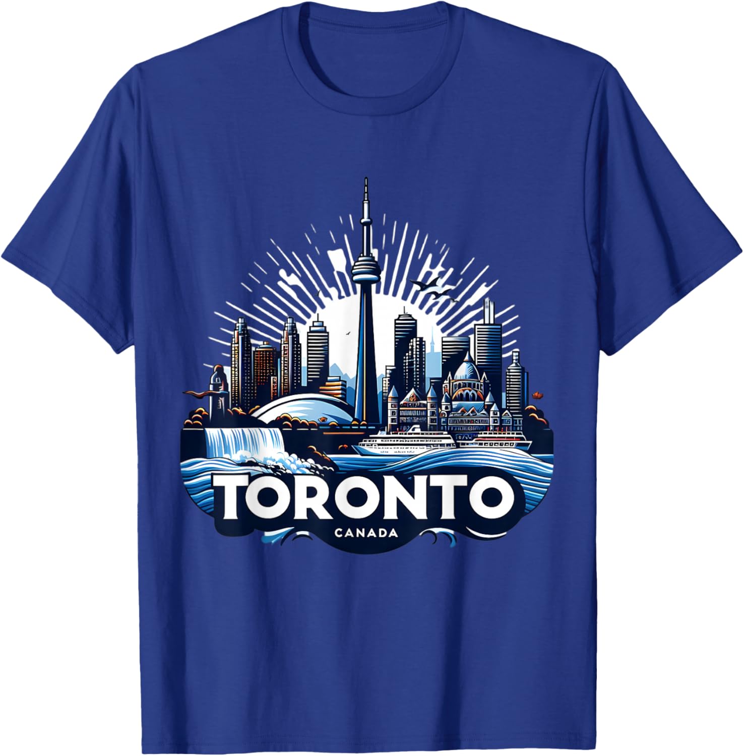 Toronto Canada City Landmarks Souvenir Canadian Proud T-Shirt - T-Shirt | Royal