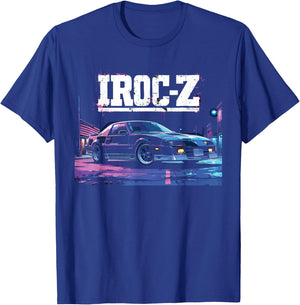1985 IROC Z28 City Night Z28 IROC-Z Muscle Car USA Patriotic T-Shirt - T-Shirt | Royal