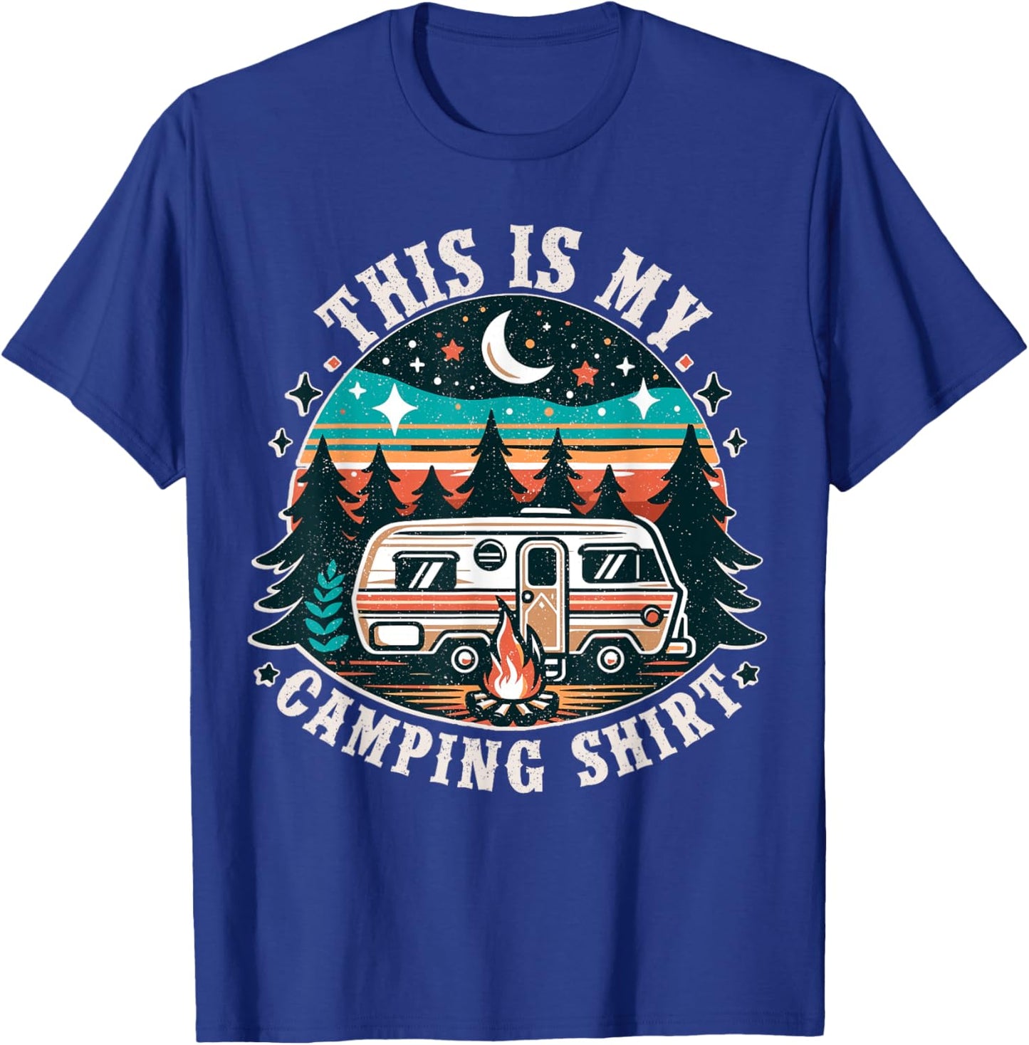 Funny Camper Hiking Nature Shirt This is My Camping Shirt T-Shirt - T-Shirt | Royal