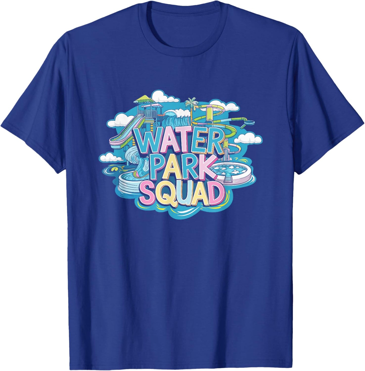 Water Park Squad, Water Park Amusement Team Crew T-Shirt - T-Shirt | Royal