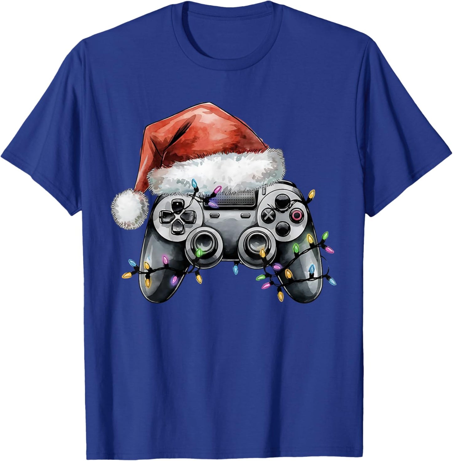 Christmas Video Gamer Controller Xmas Gaming Men Boys Kids T-Shirt - T-Shirt | Royal