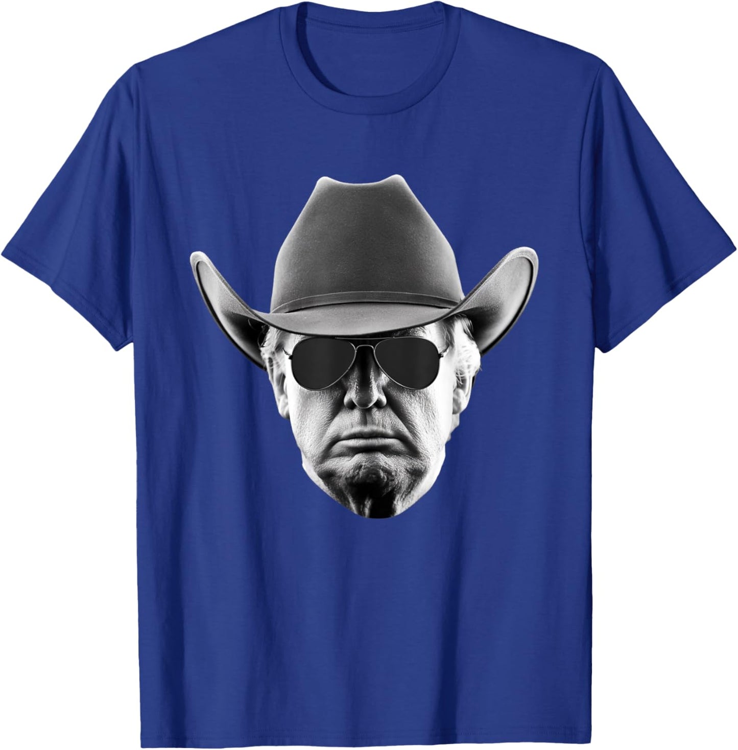 Cool Donald Trump Cowboy Hat US USA America President T-Shirt - T-Shirt | Royal