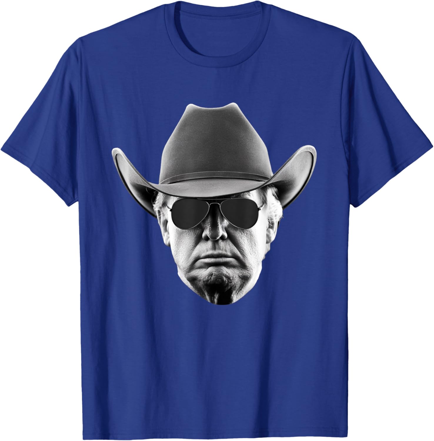 Cool Donald Trump Cowboy Hat US USA America President T-Shirt - T-Shirt | Royal
