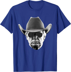Cool Donald Trump Cowboy Hat US USA America President T-Shirt - T-Shirt | Royal