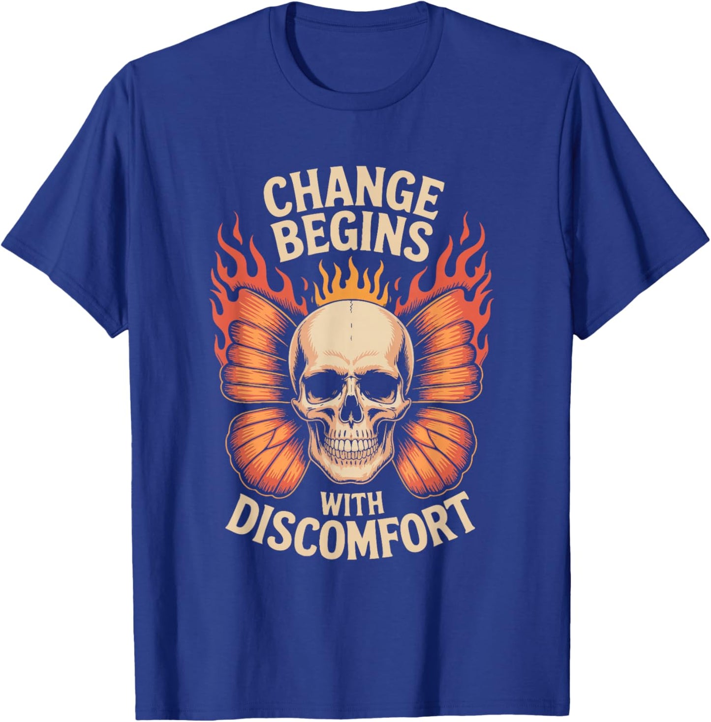 Inspirational Change Begins Motivational Style T-Shirt - T-Shirt | Royal